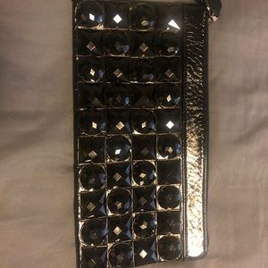 Steve Madden black jewels bling clutch